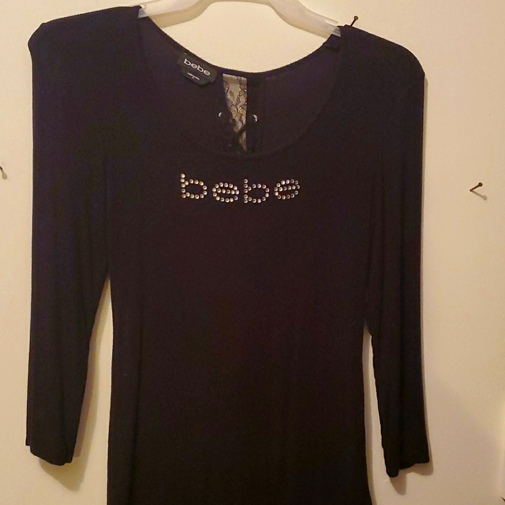 Bebe Logo laced long sleeve